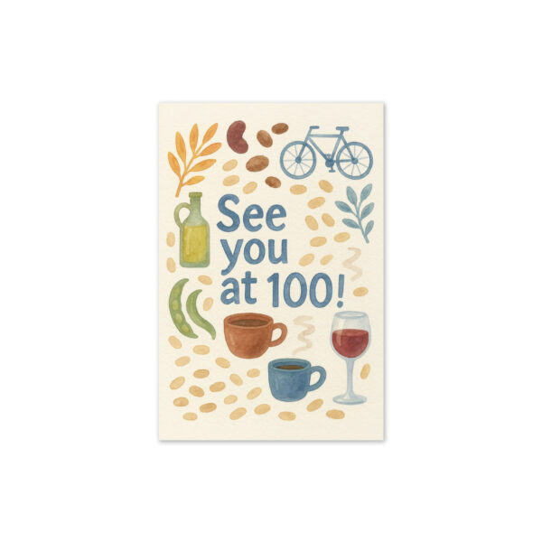 “See You at 100!” Greeting Card – A Toast to Longevity