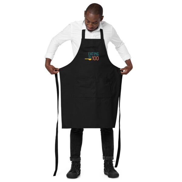 “Eating to 100” Organic Cotton Apron - Image 2