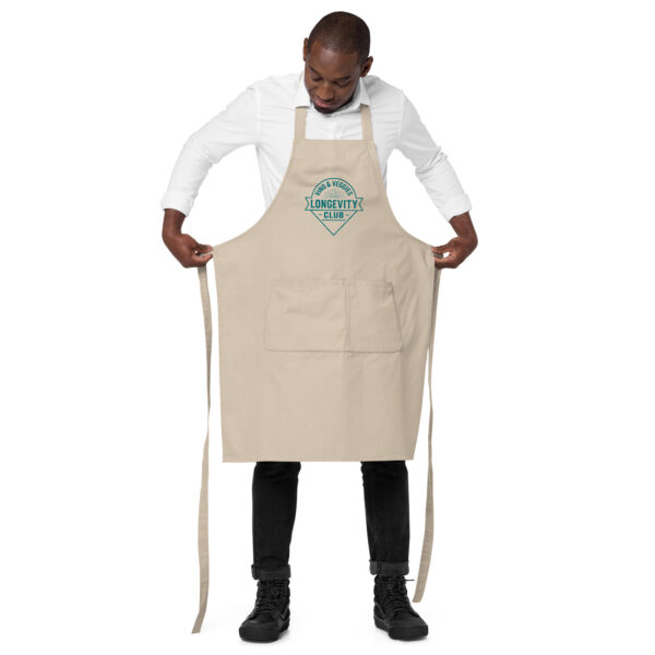 “Vino & Veggies” Longevity Club Apron – Organic Cotton - Image 2