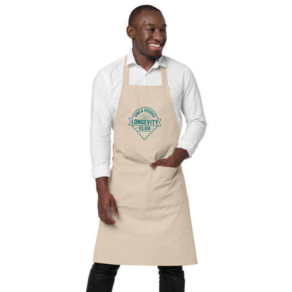 “Vino & Veggies” Longevity Club Apron – Organic Cotton